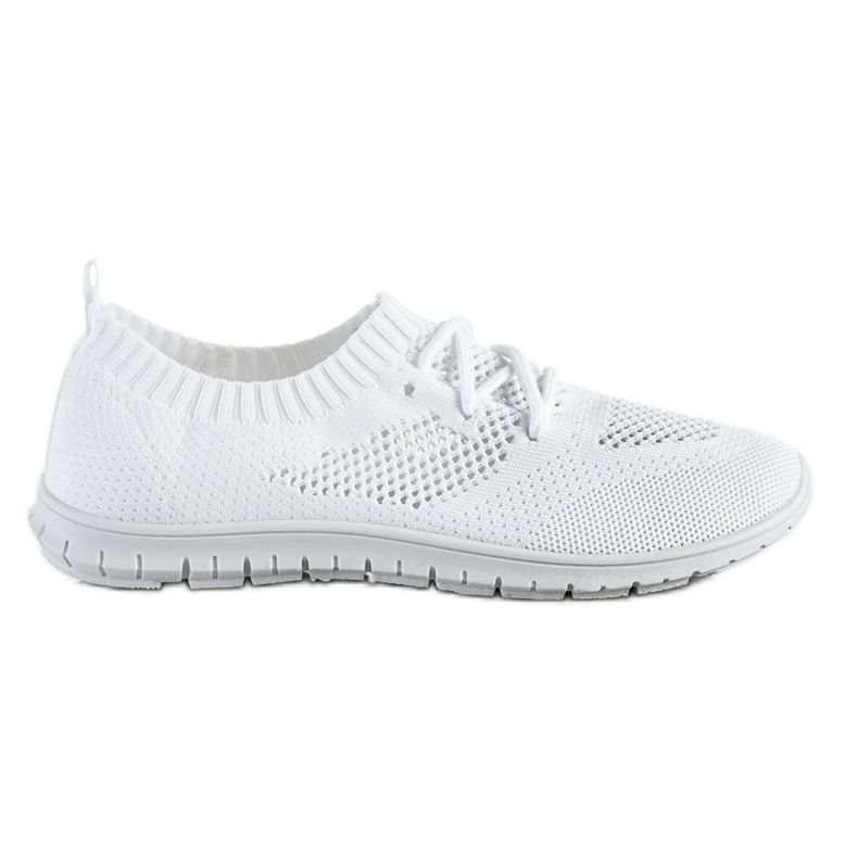 SHELOVET Zapatillas blancas caladas blanco
