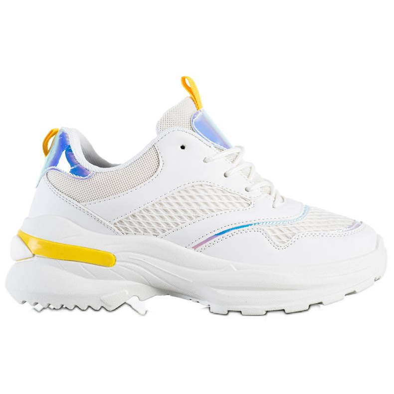 SHELOVET Zapatillas en la plataforma con malla blanco