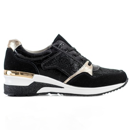 Goodin Zapatillas de cuero atadas negro multicolor