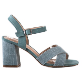 Sandalias de tacón VINCEZA azul verde
