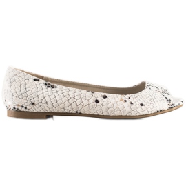 Goodin Bombas casuales de punta abierta beige