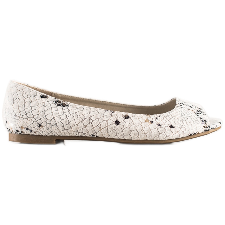 Goodin Bombas casuales de punta abierta beige