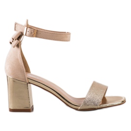Sandalias Con Lazo VINCEZA dorado