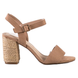 Sandalias Tacón Trenzado VINCEZA beige