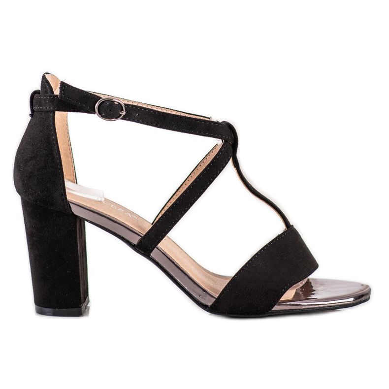 Sandalias con estilo en el bar VINCEZA negro Sandalias con estilo en el bar VINCEZA negro