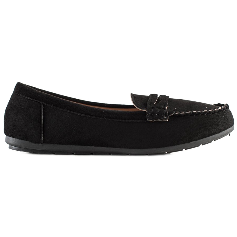 Super Me Mocasines de ante negro