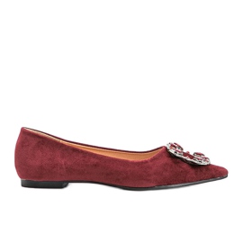 Bailarinas rojas adornadas con piedras brillantes rojo