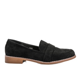 Mocasines de tacón plano Brasilia negros