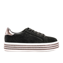 Zapatillas negras con suela gruesa de Lil negro