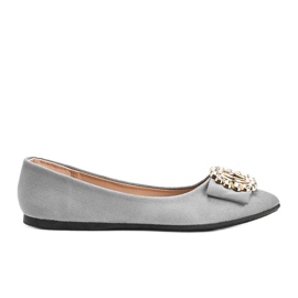 Bailarinas grises decoradas con piedras Ciara Bailarinas grises decoradas con piedras Ciara
