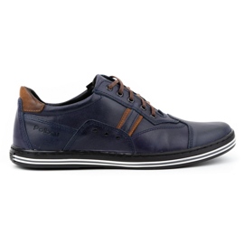Polbut Zapatos casual hombre 1801 azul marino nubuck / camel Polbut Zapatos casual hombre 1801 azul marino nubuck / camel