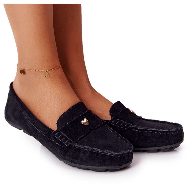 S.Barski Mocasines de ante de mujer de S. Bararski Black negro