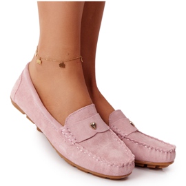 S.Barski Mocasines de ante de mujer S. Bararski Pink rosa