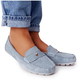 S.Barski Mocasines de Ante de Mujer S. Barski Azul S.Barski Mocasines de Ante de Mujer S. Barski Azul