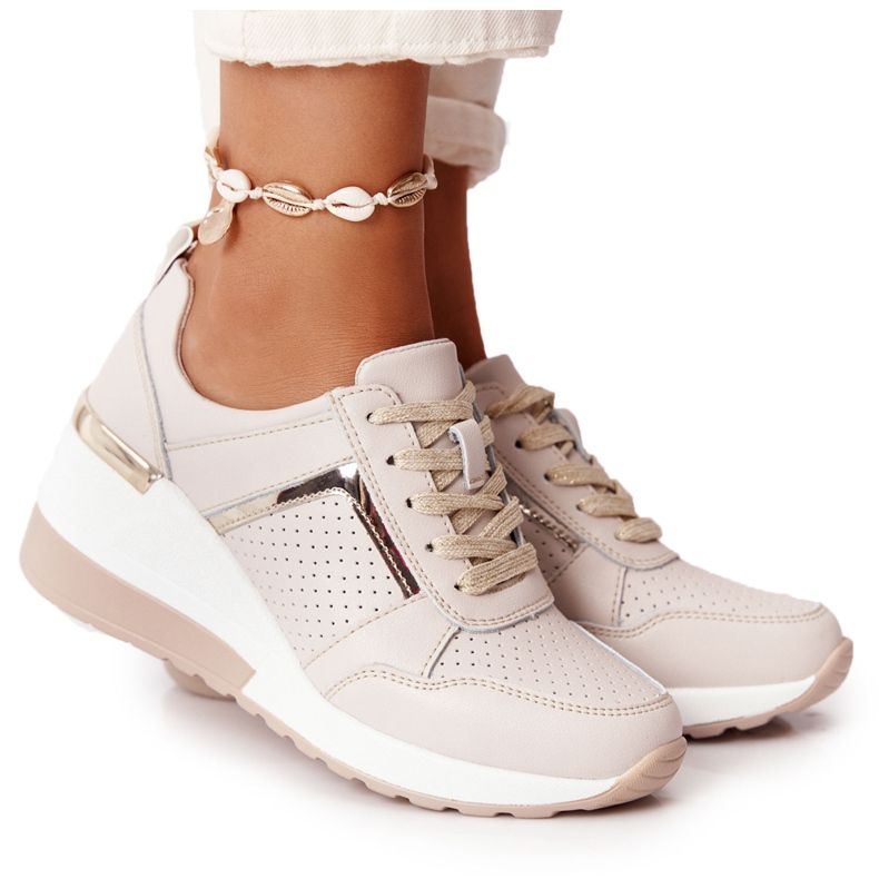 S.Barski Zapatillas de Piel con Cuña S. Barki Beige S.Barski Zapatillas de Piel con Cuña S. Barki Beige