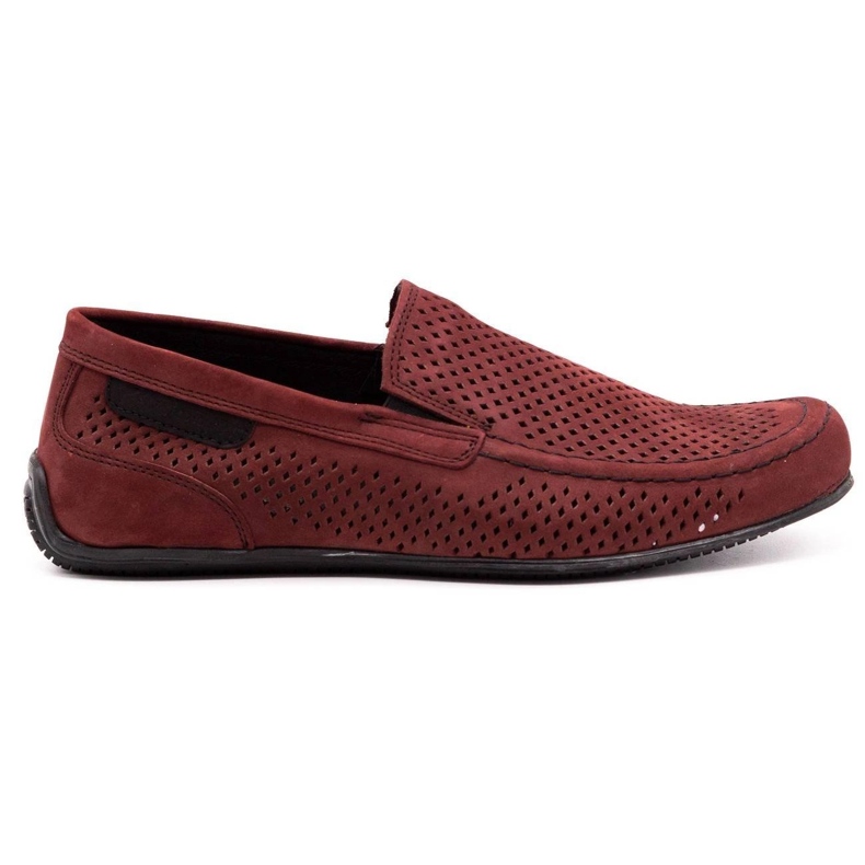 Polbut Mocasines hombre piel 2105P claret rojo