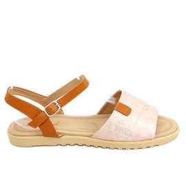 Sandalias de mujer rosa PT-2R26 Champagne marrón rosado