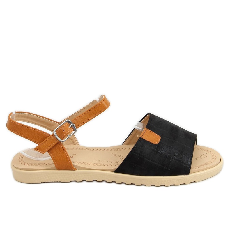 Sandalias de mujer negras PT-2R26 Negras marrón negro