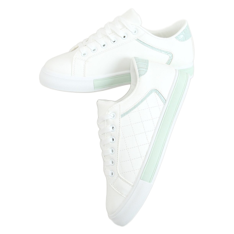 Zapatillas de mujer blancas y azules A88-86 Azul blanco