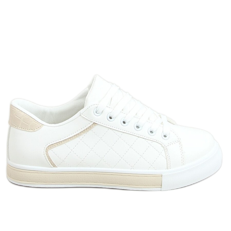 Zapatillas de mujer blancas y beige A88-86 Beige blanco