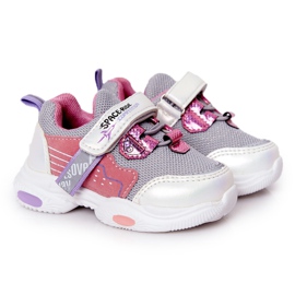 Zapatillas deportivas para niños Zapatillas deportivas blancas y rosas Space Ride blanco rosado gris multicolor