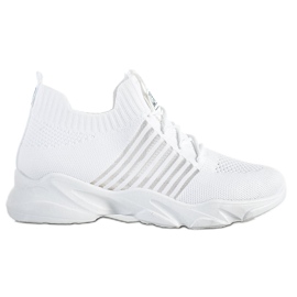 SHELOVET Zapatos deportivos blancos claros