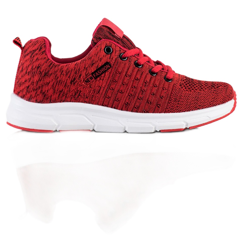 SHELOVET Zapatillas deportivas ligeras caladas rojo