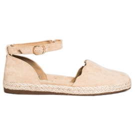 S. BARSKI Alpargatas beige con hebilla S.BARSKI
