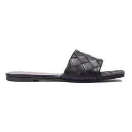 Goodin Pantuflas Piel Eco Negra negro