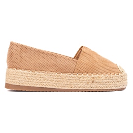 SHELOVET Alpargatas en la plataforma beige