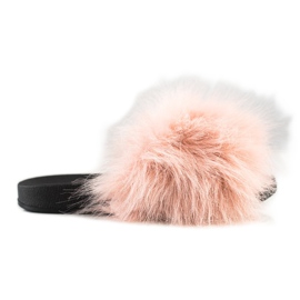 SHELOVET Zapatillas con estilo con piel rosado