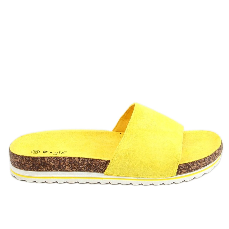 Zapatillas mujer corcho amarillo 38840 Amarillo