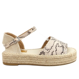 Alpargatas Punta Abierta A663-ESP-1 Snake beige
