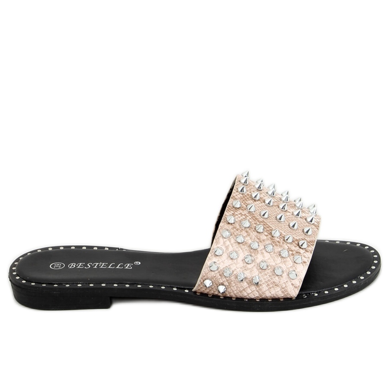 Zapatillas beige con tachuelas N101 Beige