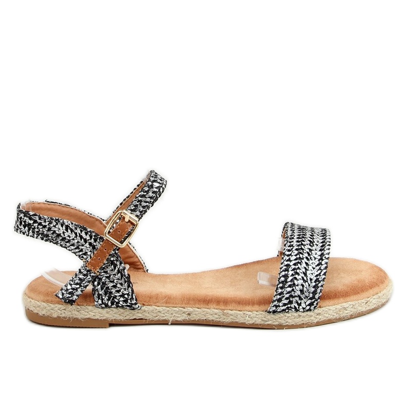 Sandalias alpargatas negras L197SA-1 Negro