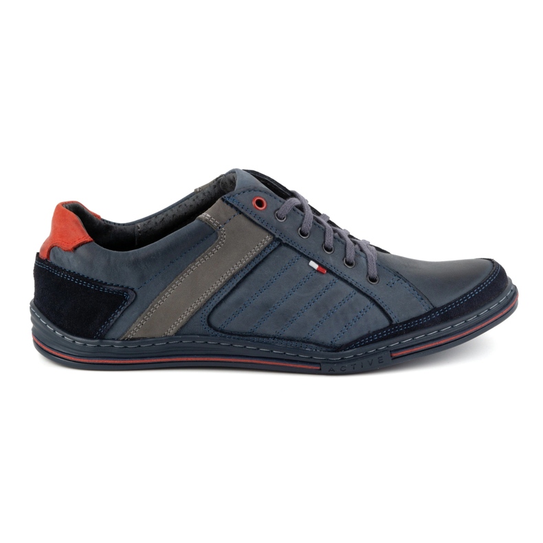 Zapatos de piel hombre Olivier 236GT azul marino