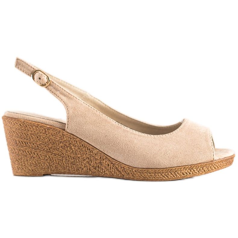Goodin Sandalias de cuña casual beige
