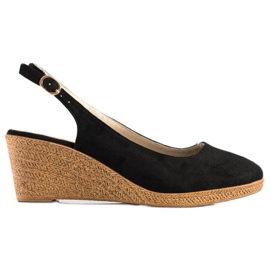 Goodin Bombas de cuña cómodas negro