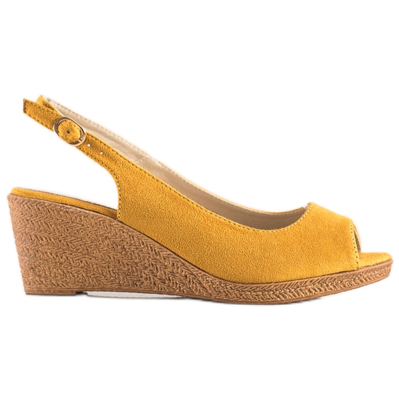 Goodin Sandalias de cuña casual amarillo