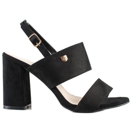 Goodin Sandalias en una barra ancha negro