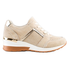 Goodin Zapatillas de cuero beige