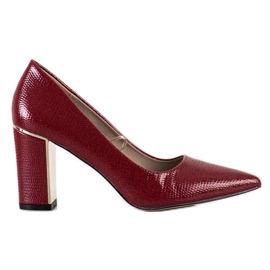Goodin Bombas con estilo en tacones altos rojo