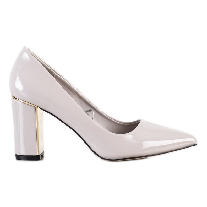 Goodin Bombas con estilo en tacones altos beige multicolor gris