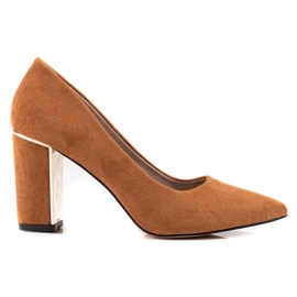 Goodin Bombas con estilo en tacones altos marrón Goodin Bombas con estilo en tacones altos marrón