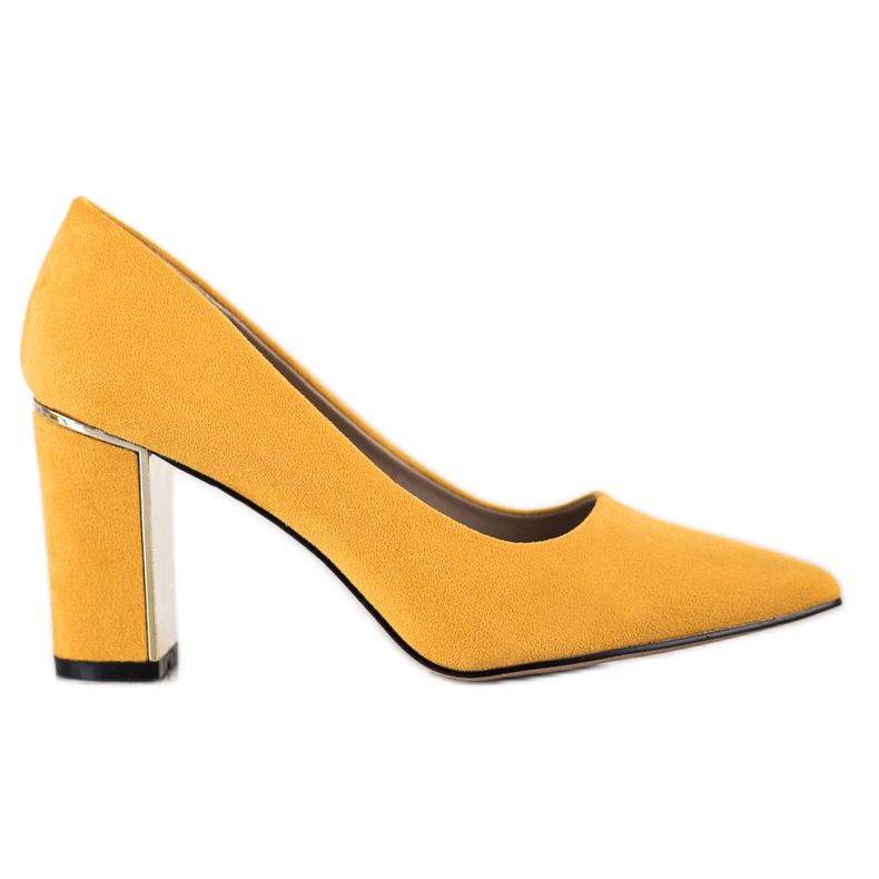 Goodin Bombas con estilo en tacones altos amarillo Goodin Bombas con estilo en tacones altos amarillo