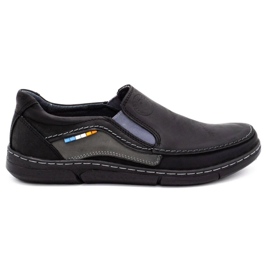 Olivier Zapatos sin cordones para hombre 283GT negro