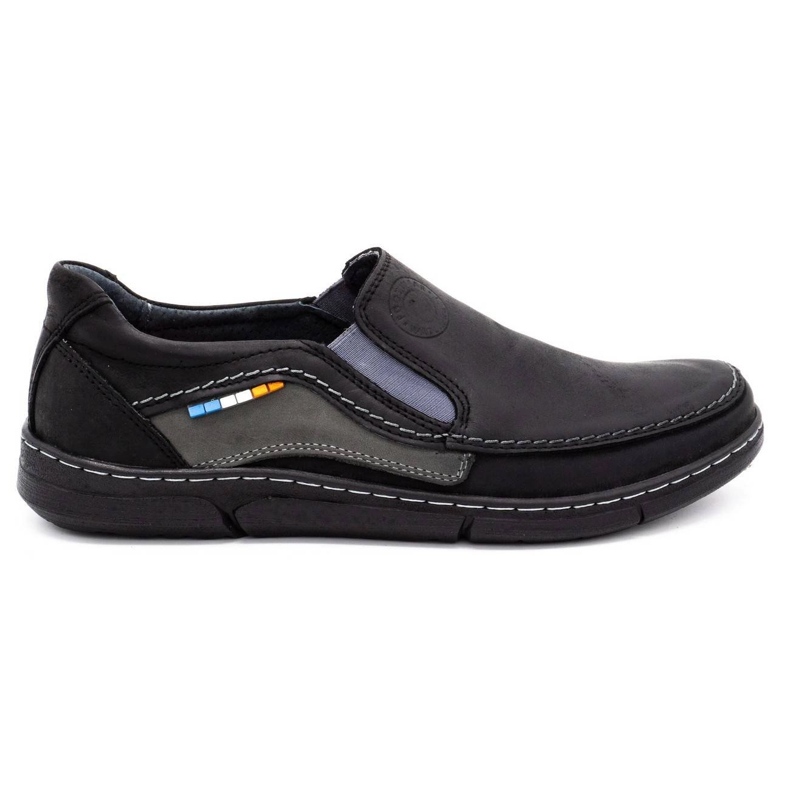Olivier Zapatos sin cordones para hombre 283GT negro