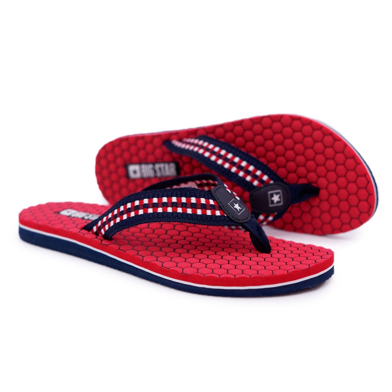 Pantuflas de Mujer Chanclas Big Star Red DD274A252 rojo azul marino