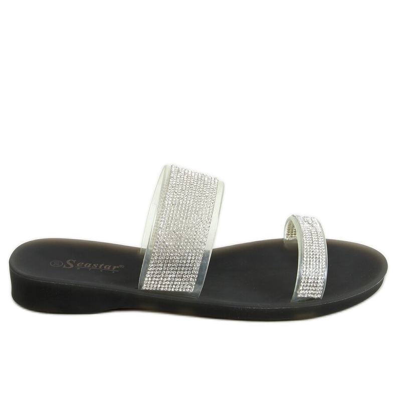 Chanclas de silicona negras BG51 Black negro plata