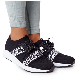 Zapatos deportivos de mujer Memory Foam Big Star HH274359 Negro blanco